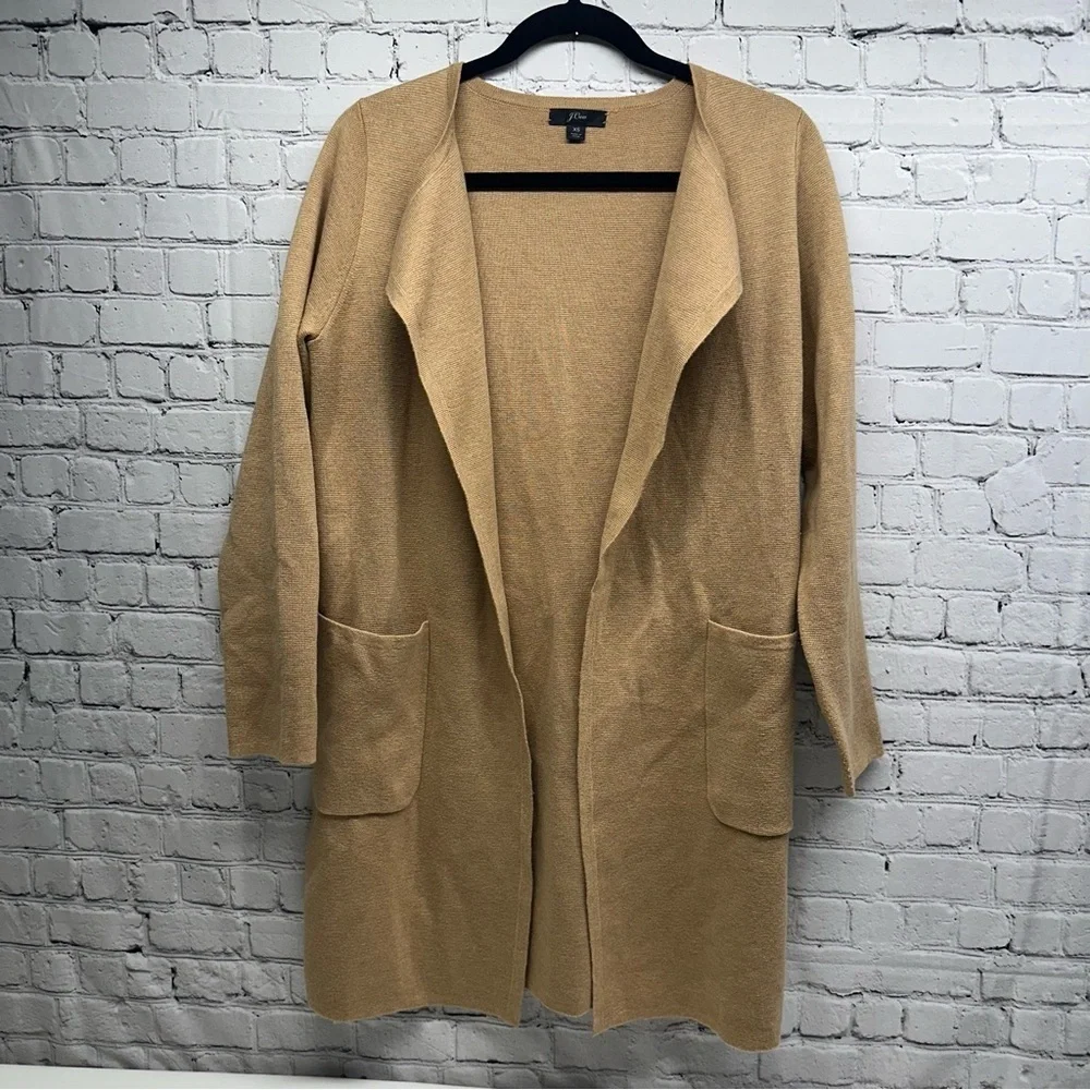 J Crew Juliette S open cardigan Sz XS cotton/wool/polyester blend